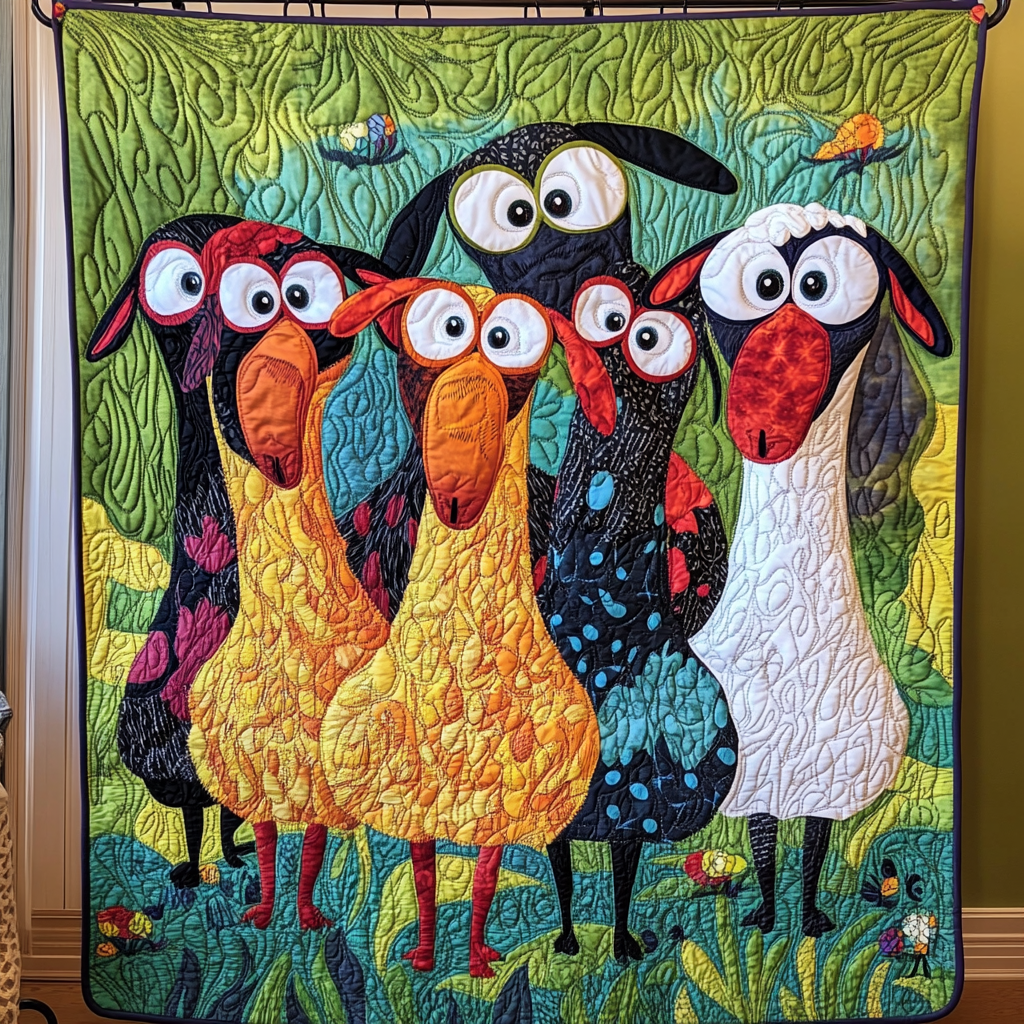 Sheep Gang Quilted Blanket