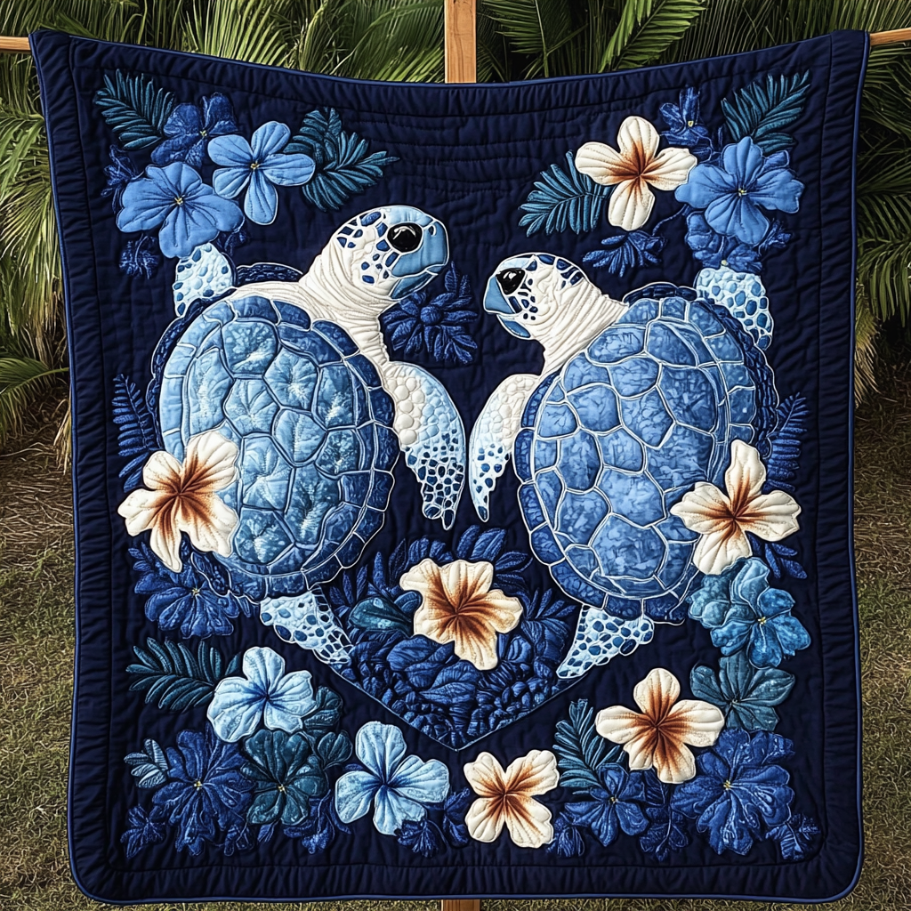 Shell Mosaic Quilted Blanket