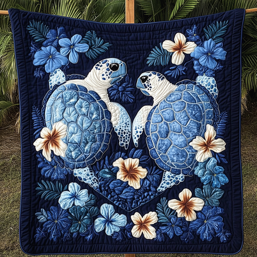 Shell Mosaic Quilted Blanket