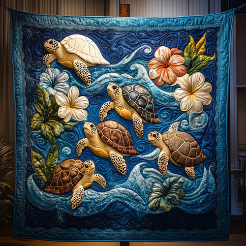 Shell Serenity Quilted Blanket