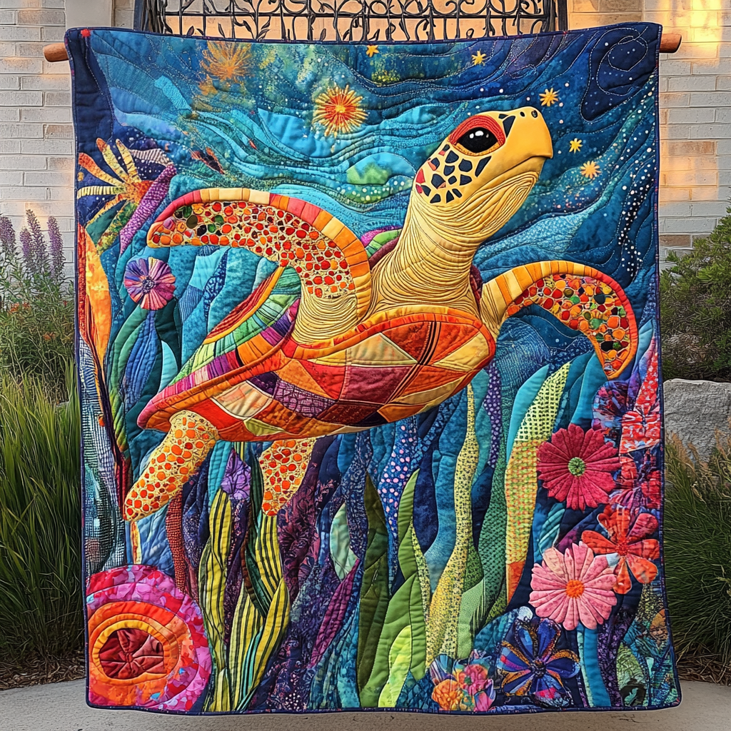 Shelled Harmony Quilted Blanket