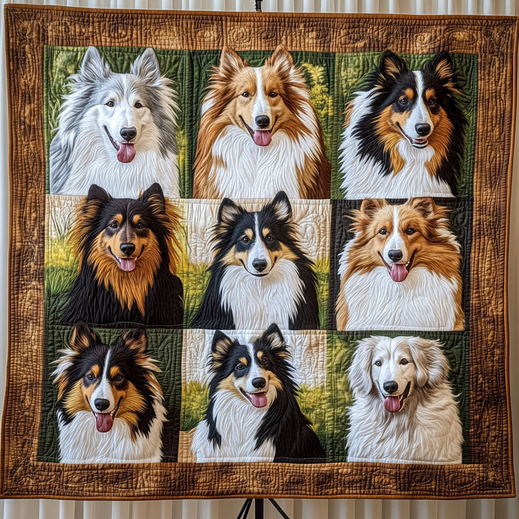 Sheltie Love Quilted Blanket