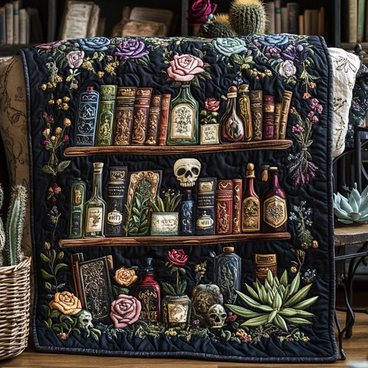 Shelves of Time Quilted Blanket
