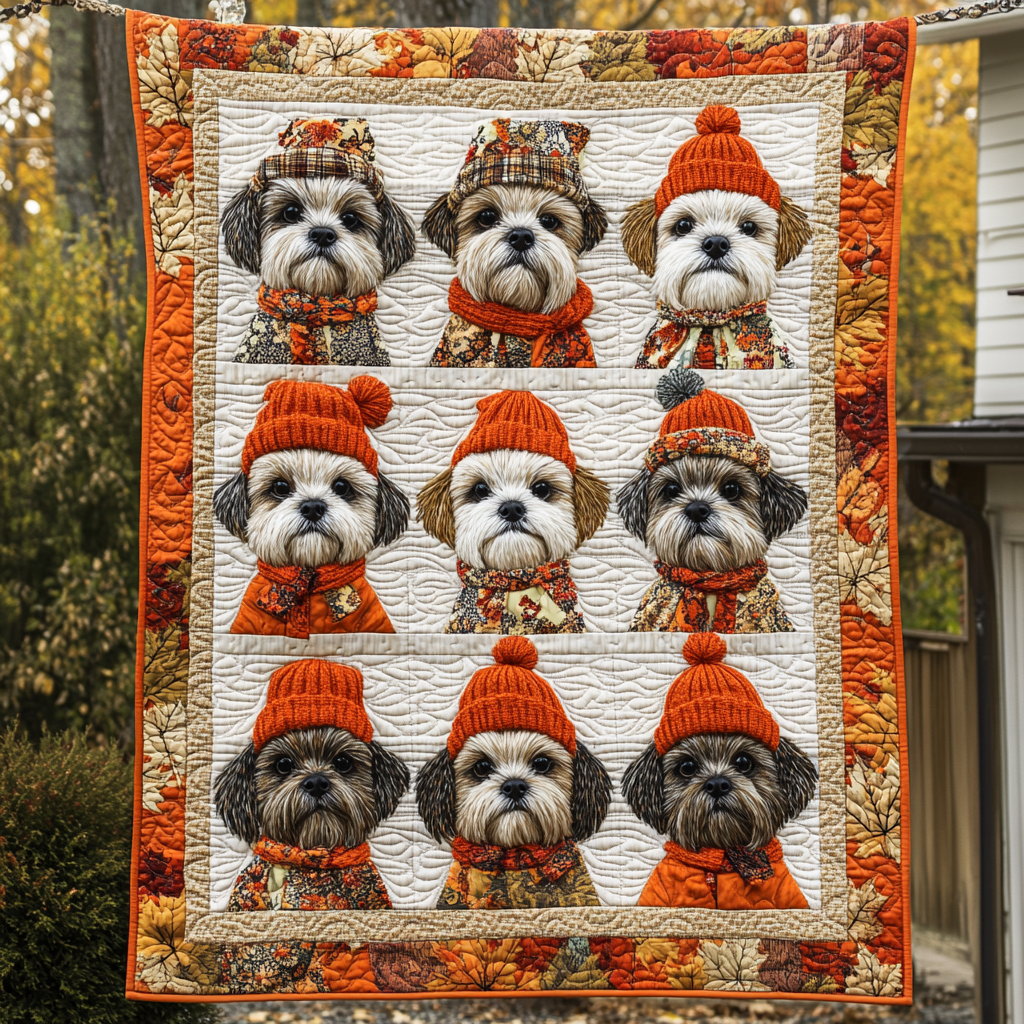 Shih Tzu Bliss Quilted Blanket
