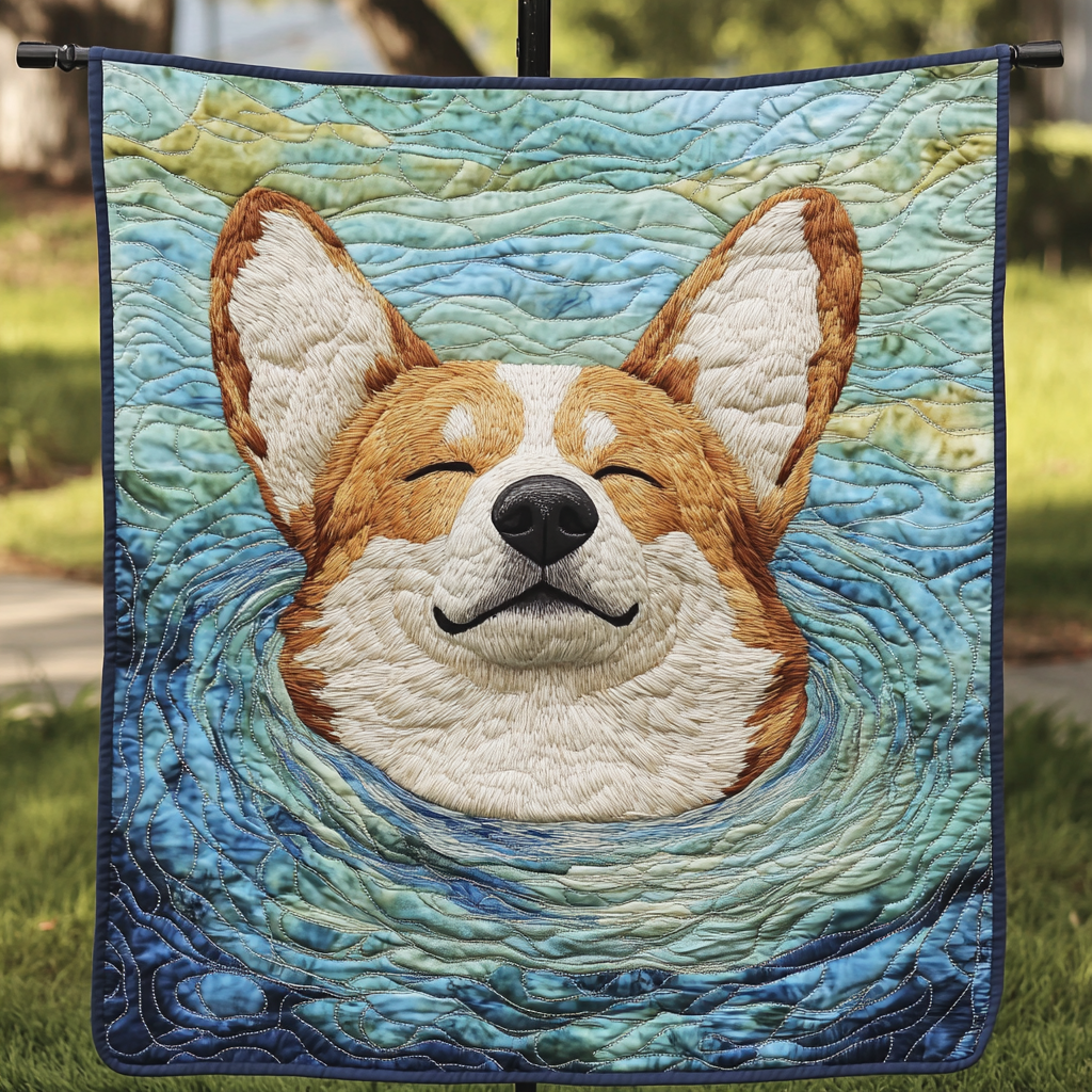 Short And Sweet Corgi Quilted Blanket