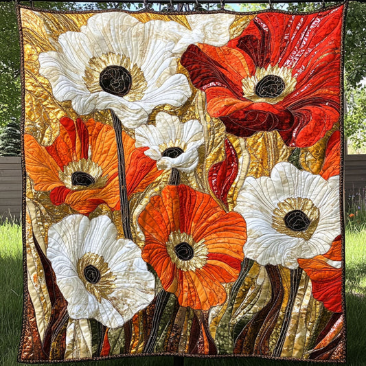 Silent Blossom Quilted Blanket