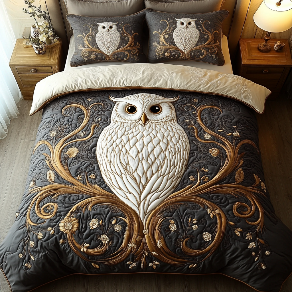 Silent Flyer 3-Piece Quilted Bedding Set