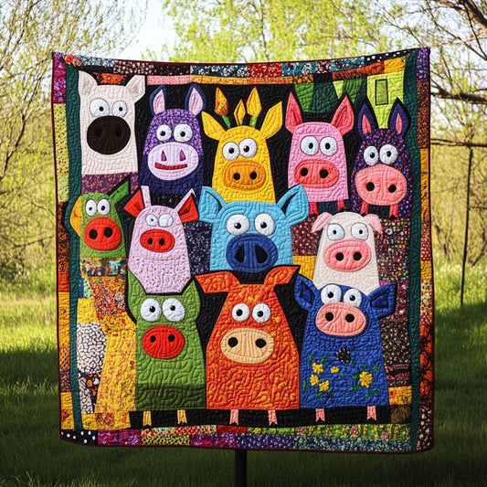 Silly Stitches Quilted Blanket