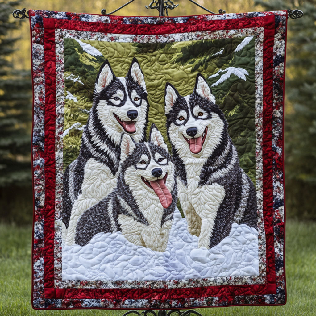 Silver Paws Quilted Blanket