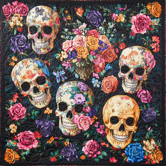 Skull Festive Quilted Blanket