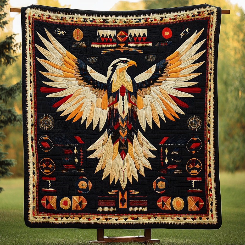 Sky Warrior Quilted Blanket