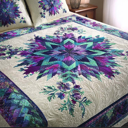 Skyforge Star 3-Piece Quilted Bedding Set