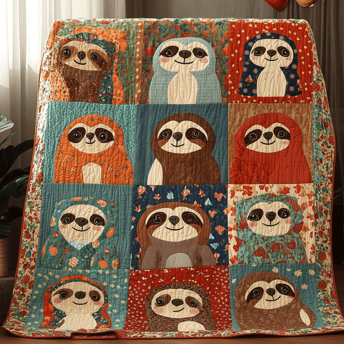 Sloth Smiles Quilted Blanket