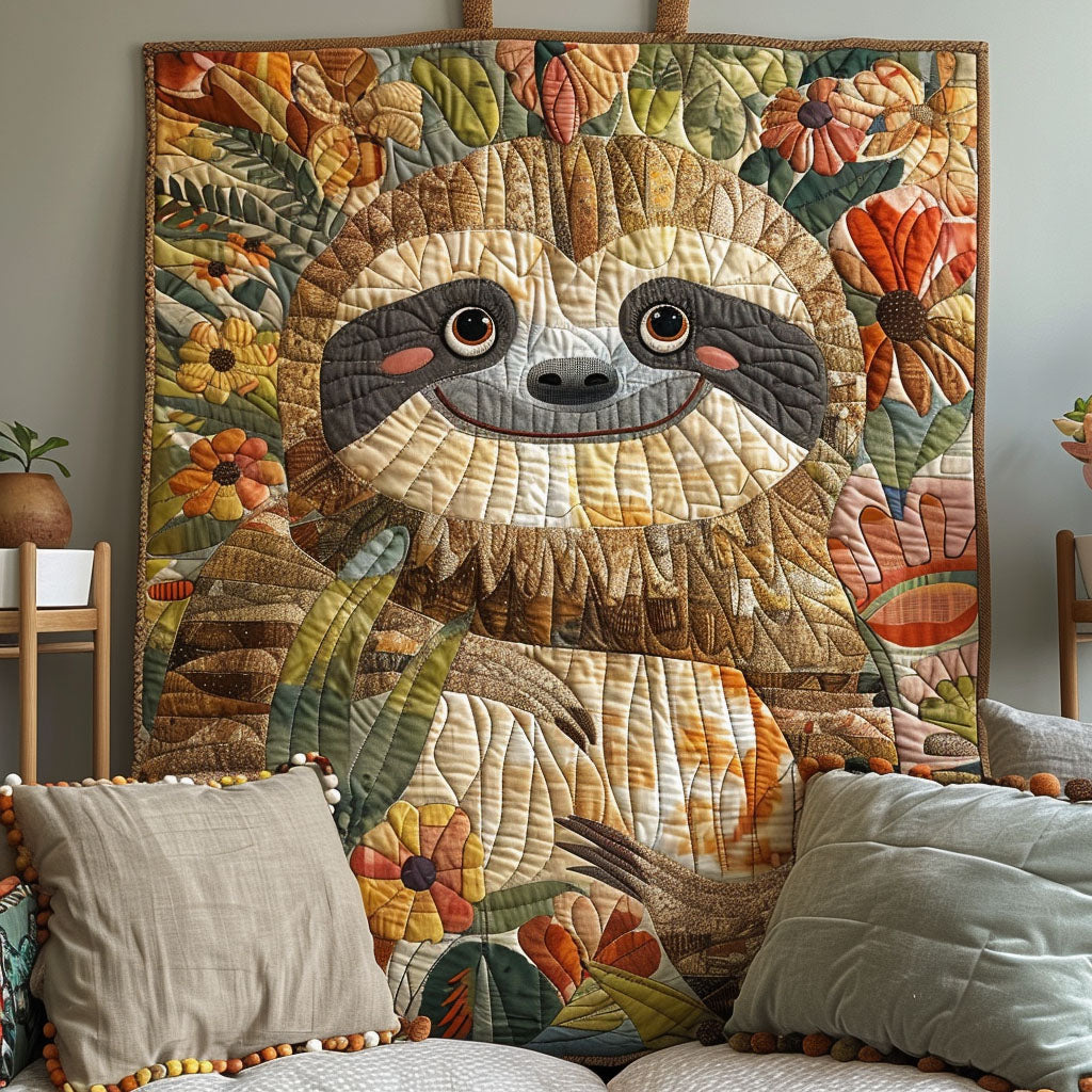 Sloth Snooze Quilted Blanket