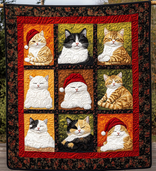 Snowflake Kitty Quilted Blanket