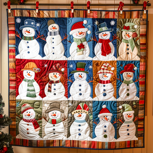 Snowy Cheer Quilted Blanket