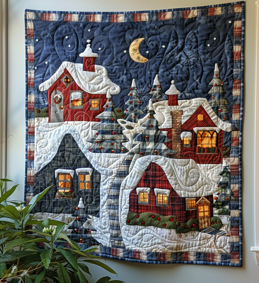 Snowy Delight Quilted Blanket