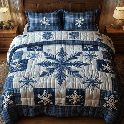 Snowy Road Magic 3-Piece Quilted Bedding Set