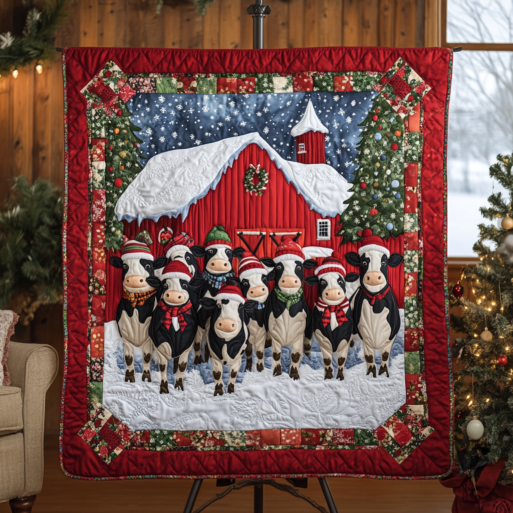 Snowy Stables Quilted Blanket