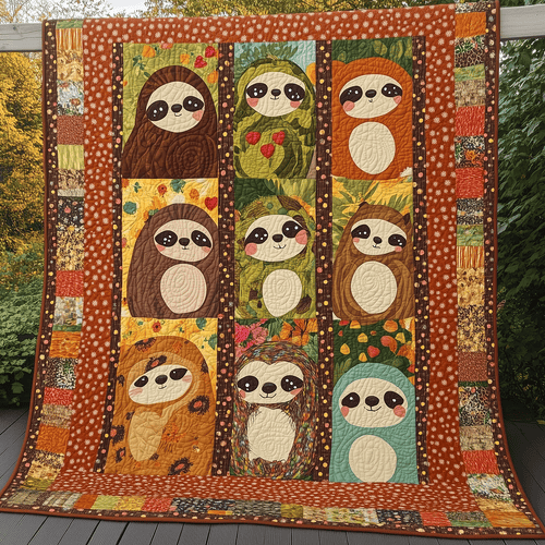 Snuggly Sloths Quilted Blanket
