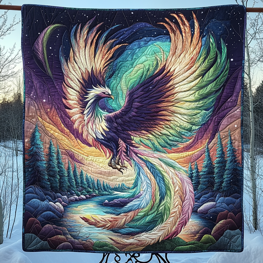 Soaring Ember Quilted Blanket