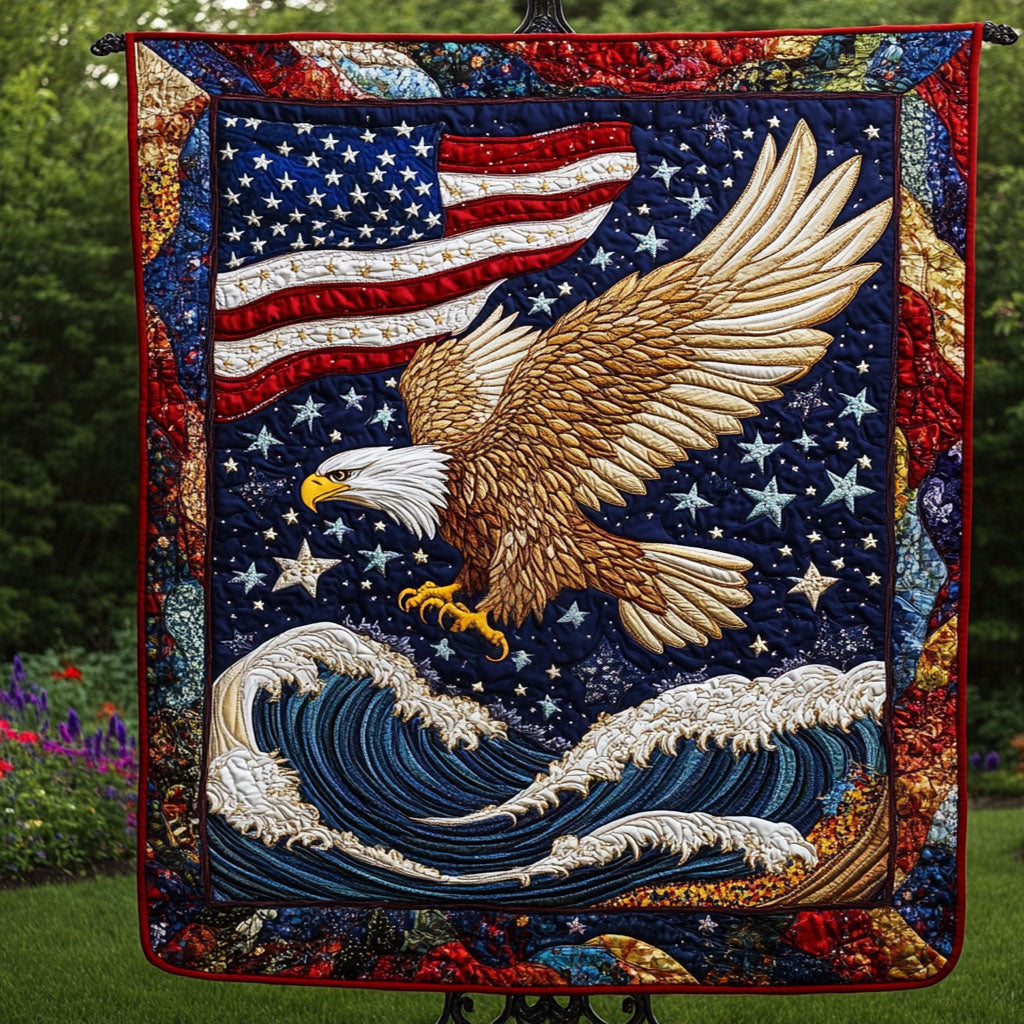Soaring Freedom Quilted Blanket