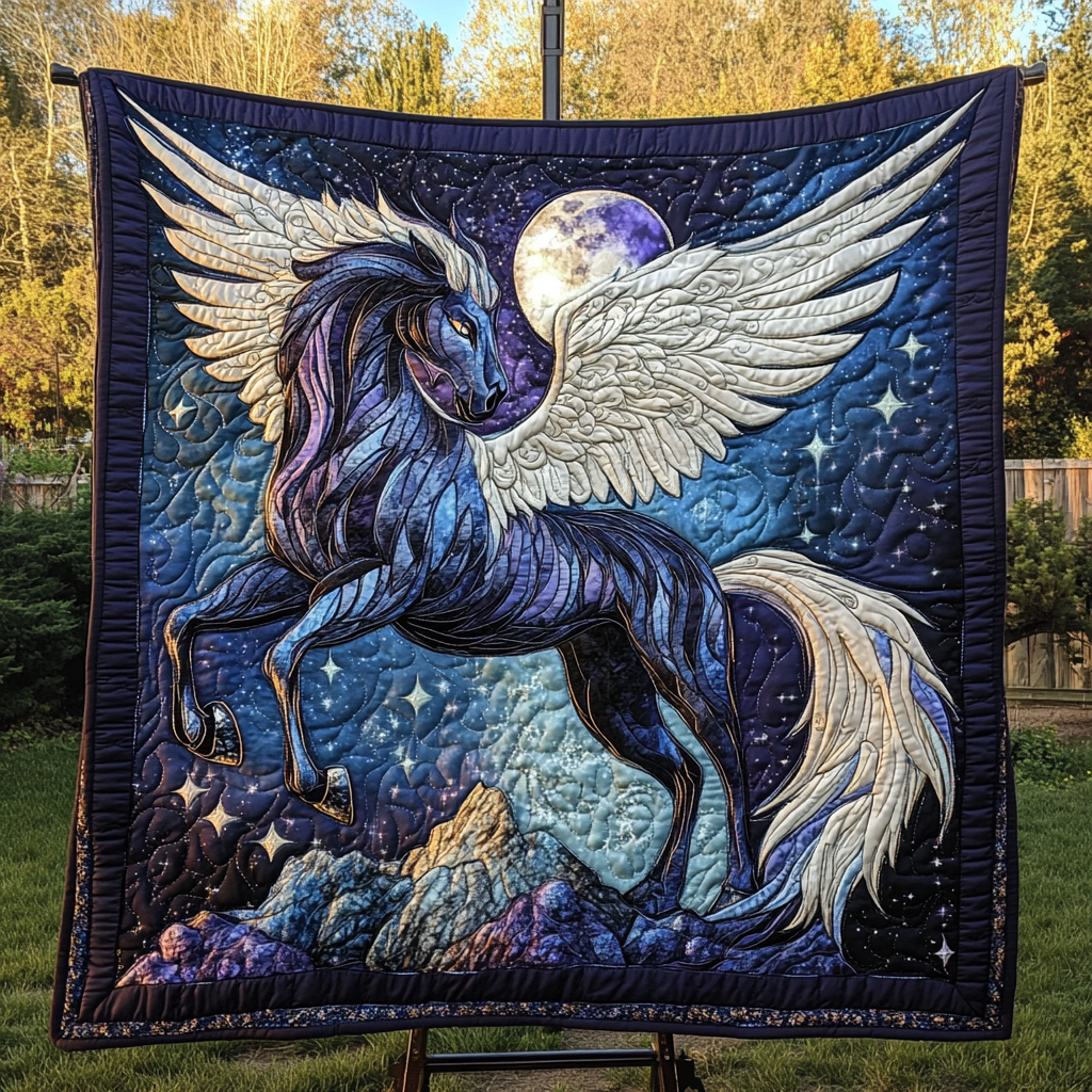 Soaring Pegasus Quilted Blanket