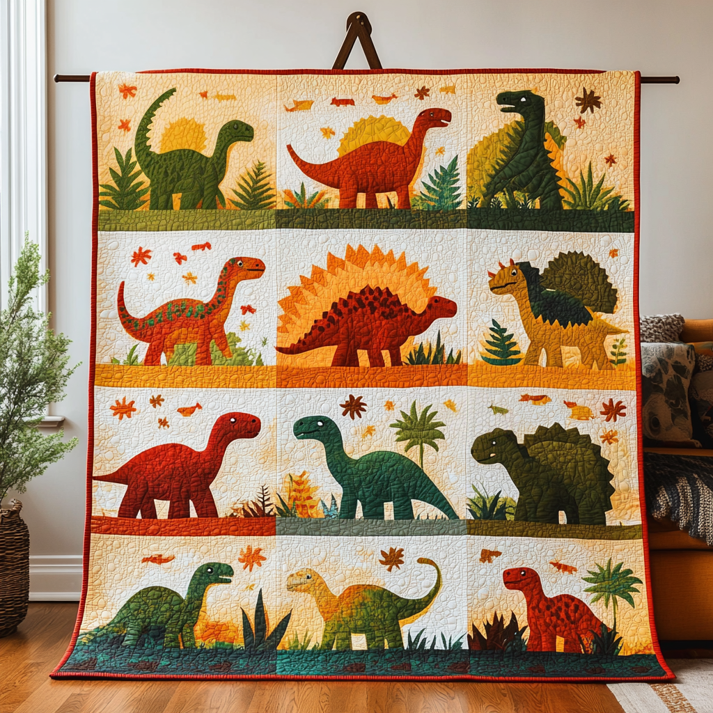Soft Fossils Quilted Blanket