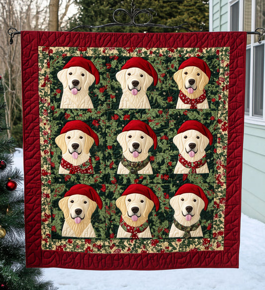Soft Golden Dreams Quilted Blanket