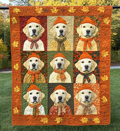 Soft Golden Hug Quilted Blanket