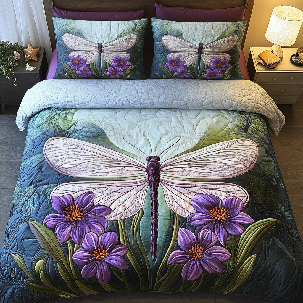 Soft Wings 3-Piece Quilted Bedding Set
