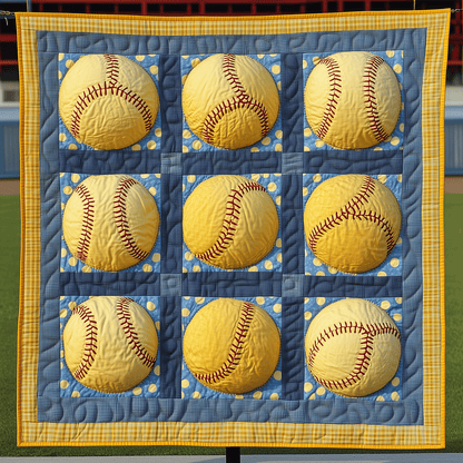 Softball Star Quilted Blanket