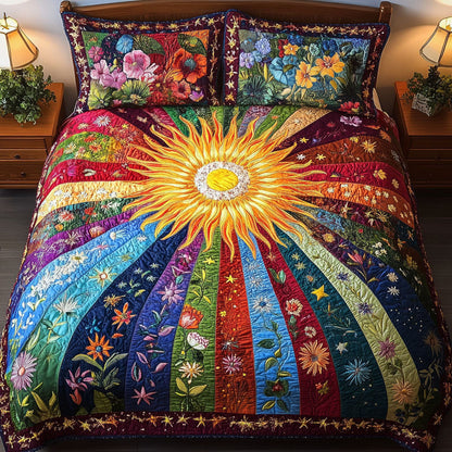 Solar Bliss 3-Piece Quilted Bedding Set