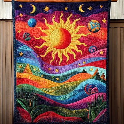 Solar Dreamscape Quilted Blanket