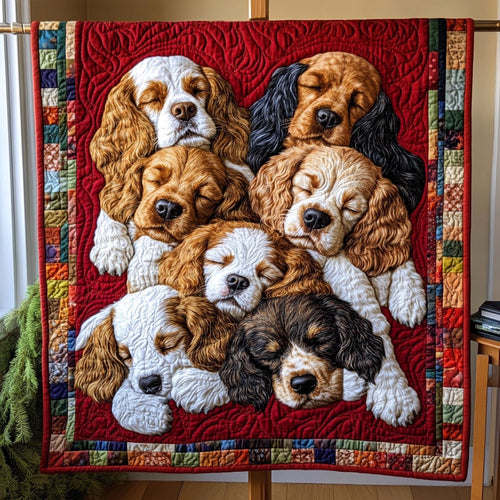 Spaniel Reflections Quilted Blanket