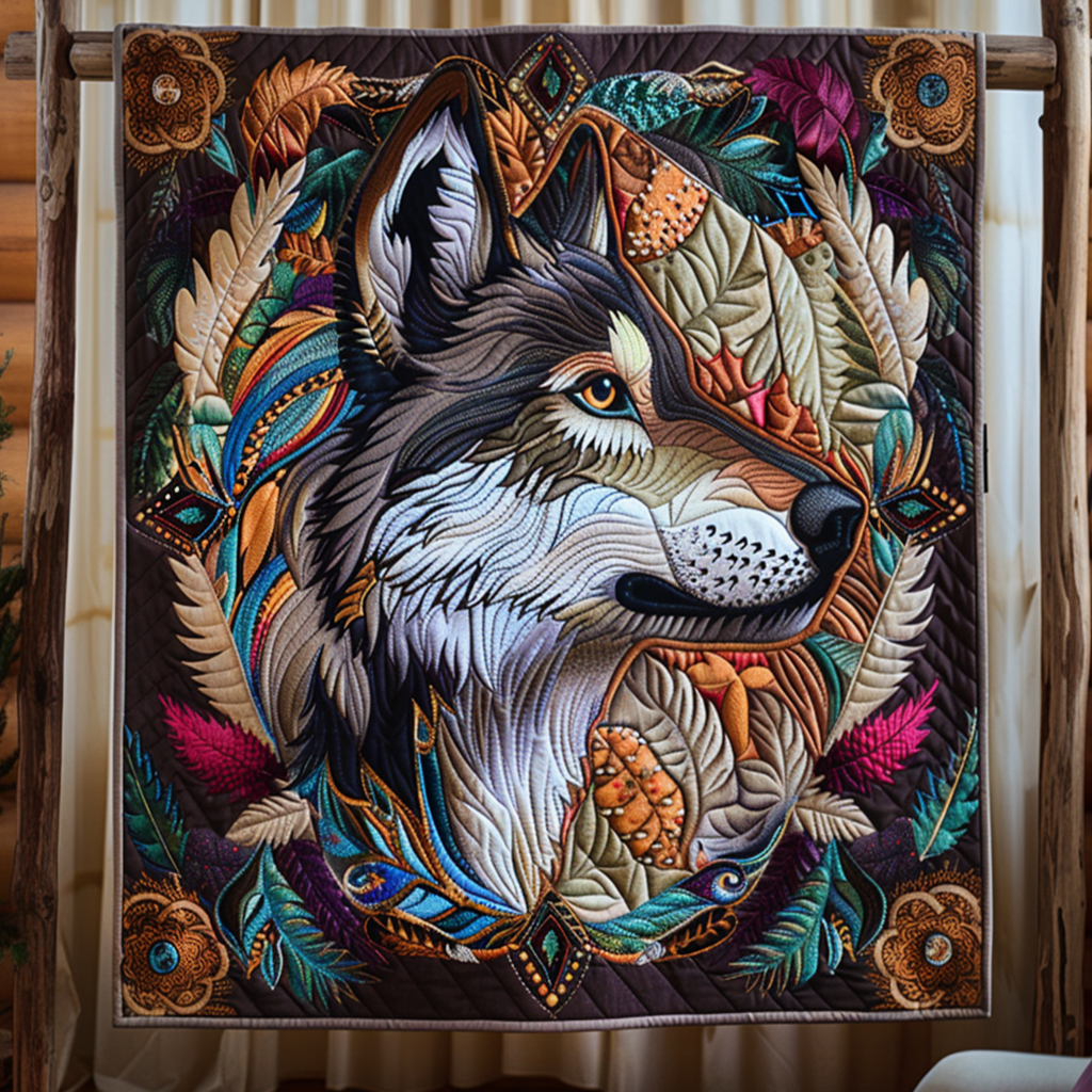 Spirit Of The Forest Quilted Blanket