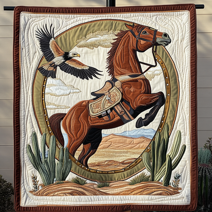 Spirit Rider Quilted Blanket