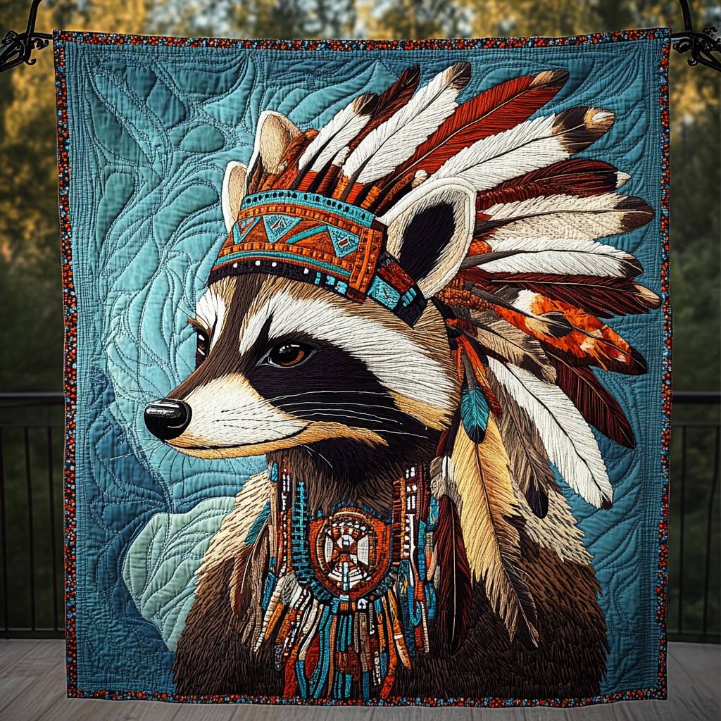 Spirit of the Plains Quilted Blanket