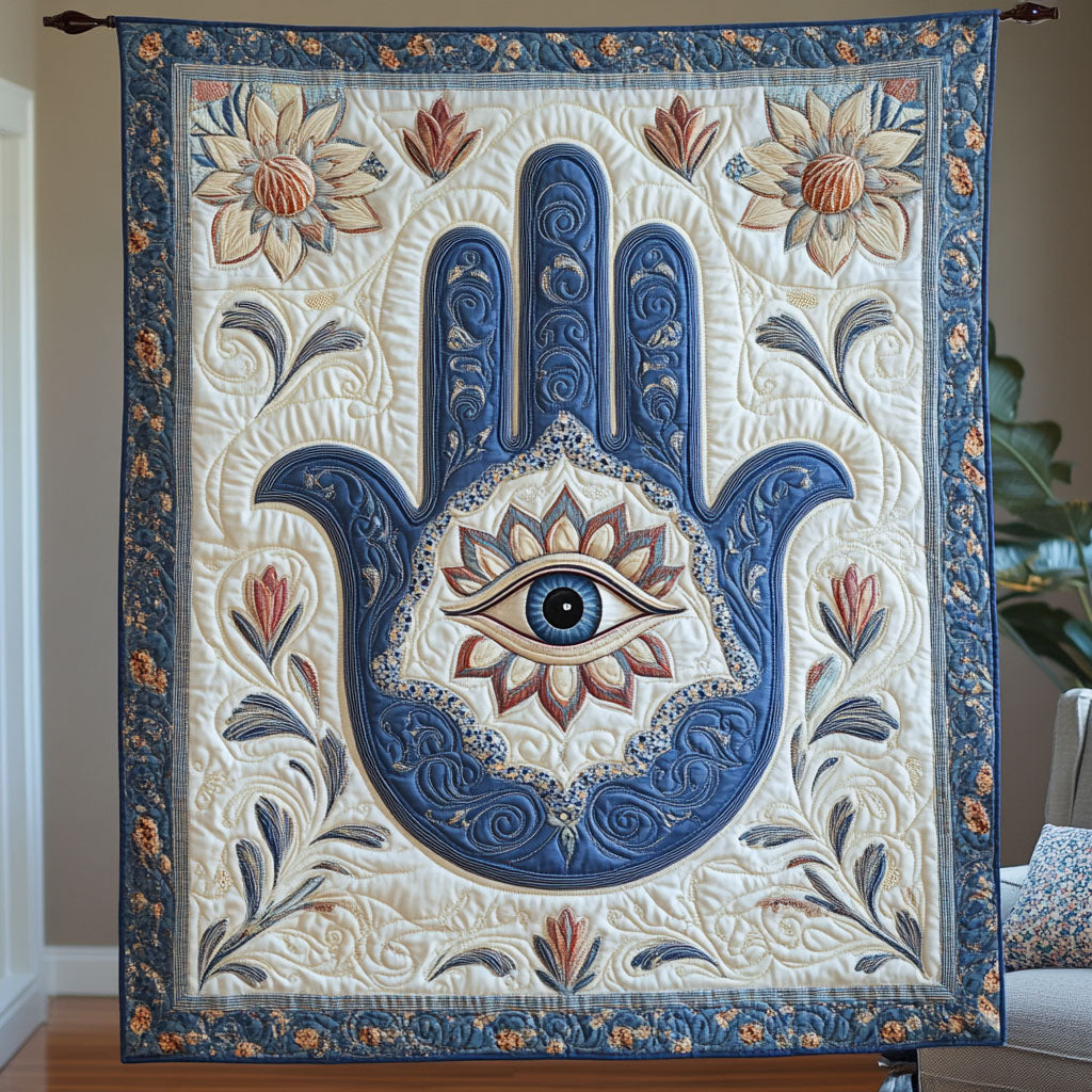 Spiritual Bloom Quilted Blanket
