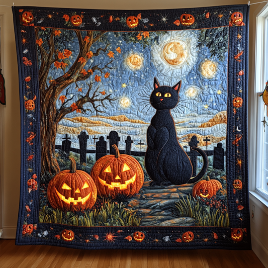 Spook-tacular Halloween Quilted Blanket