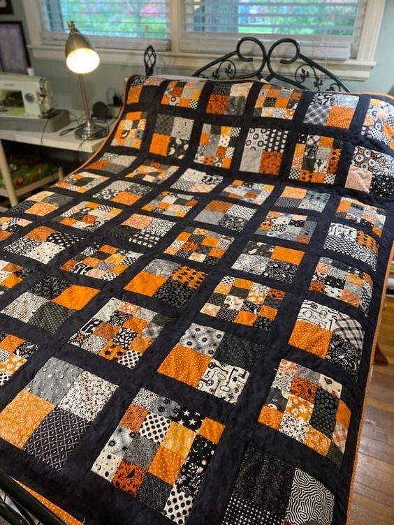 Spooky Ghost Quilted Blanket