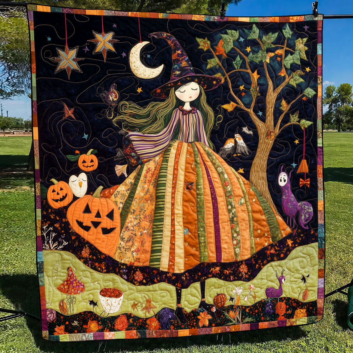 Spooky Night Quilted Blanket