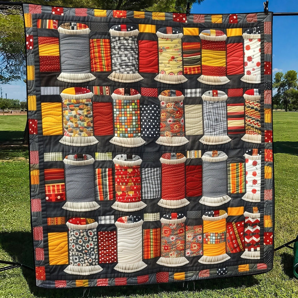 Spool Artistry Quilted Blanket