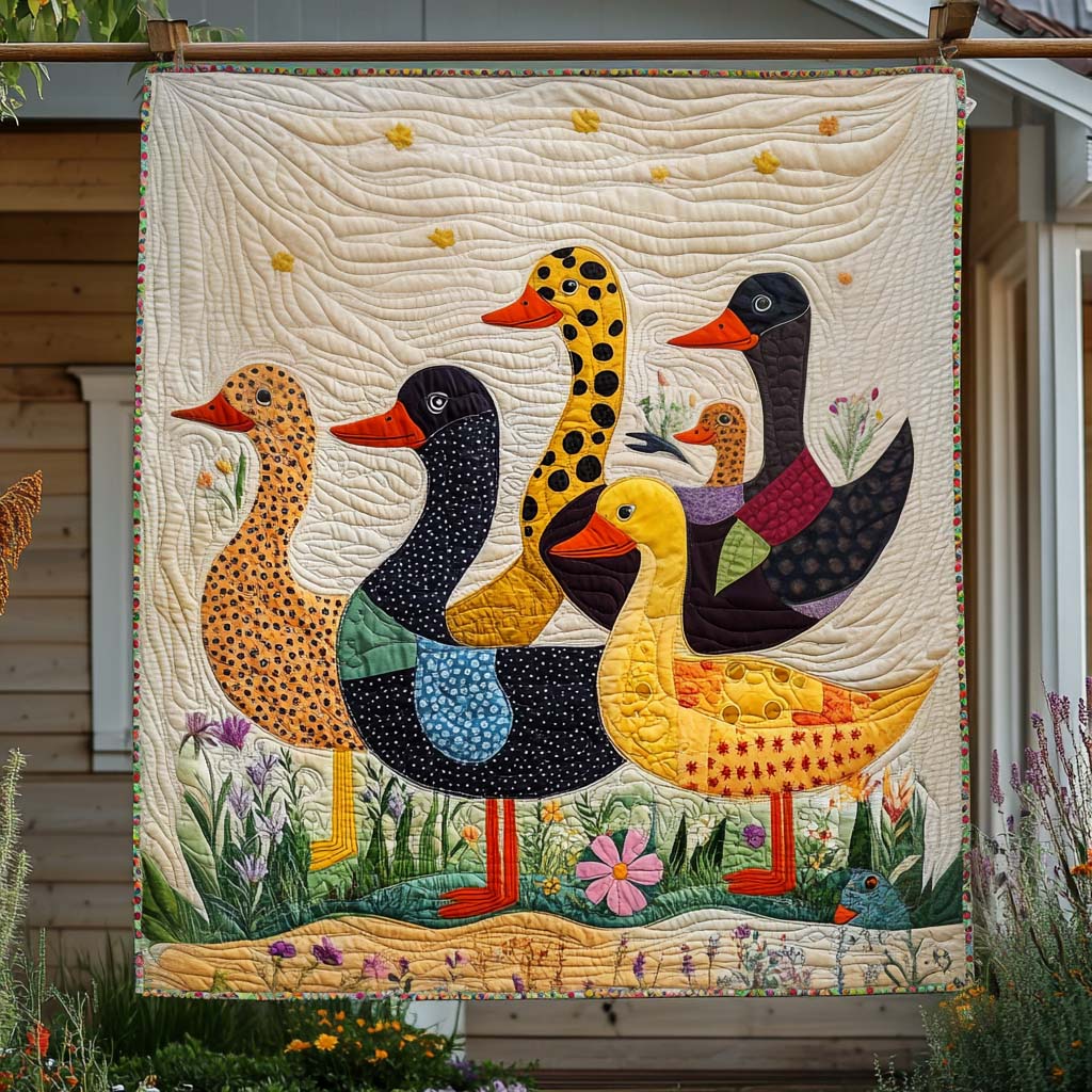 Spotted Friends Quilted Blanket