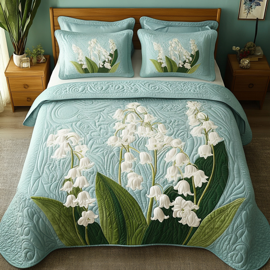 Spring Bloom 3-Piece Quilted Bedding Set