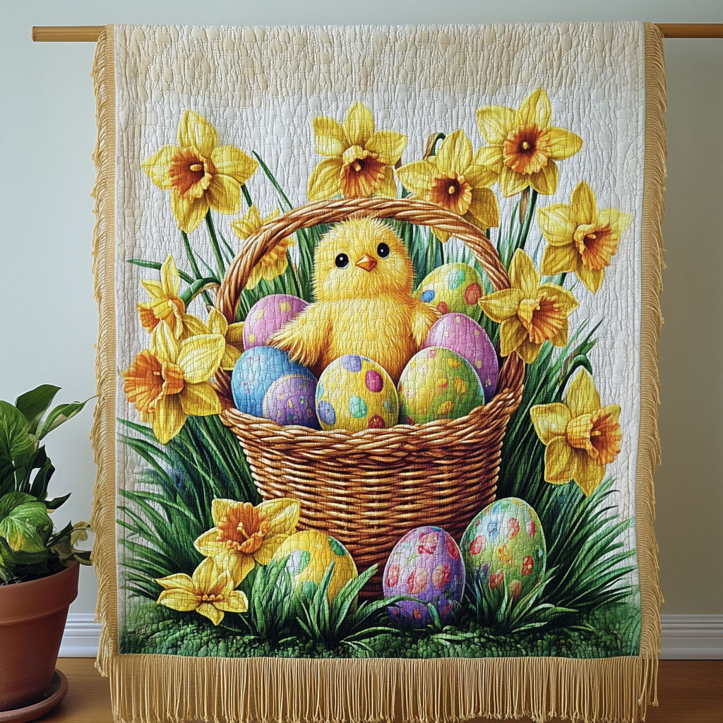 Spring Chick Woven Throw Blanket