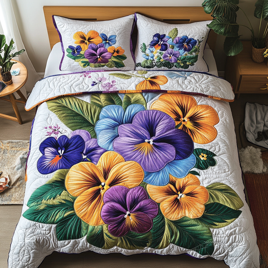 Spring Essence 3-Piece Quilted Bedding Set