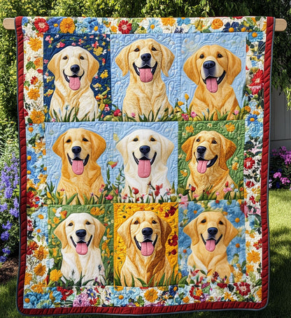 Spring Golden Quilted Blanket