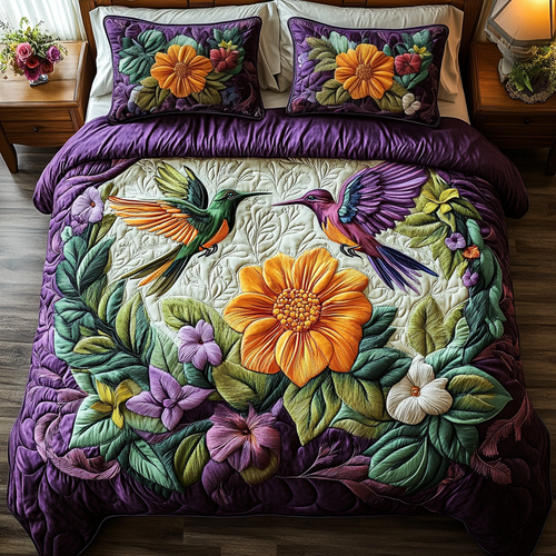 Spring Serenade 3-Piece Quilted Bedding Set