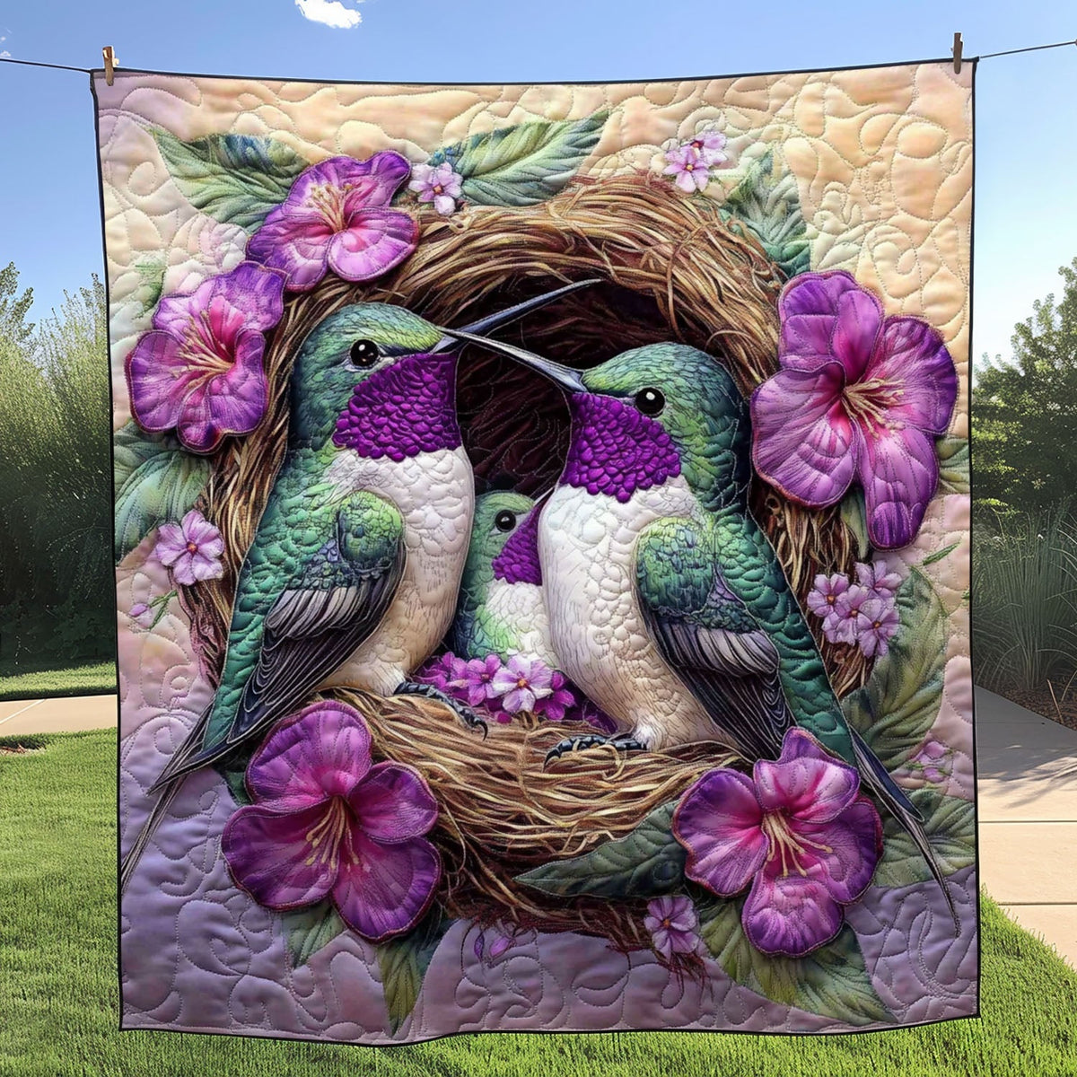 Spring Serenade Quilted Blanket